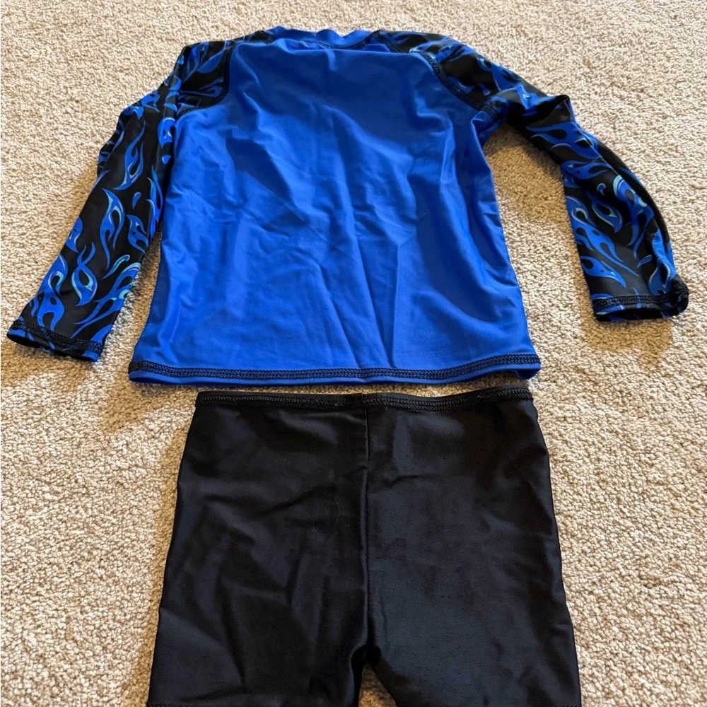 Ron Jon Kids' Blue and Black Rash Guard Set